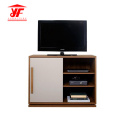 Two Color Small Corner Tv Storage Unit